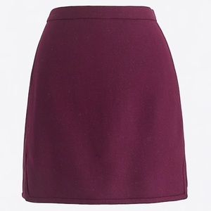 J. Crew Factory BLACK Double Notch Wool Mini Skirt